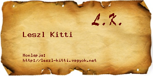 Leszl Kitti névjegykártya